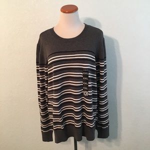 Liz Claiborne Striped Sweater Size XXL NWT